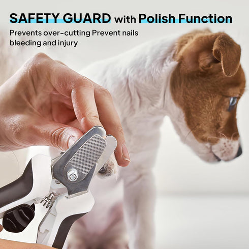 PetiFine LED Dog Nail Clippers with Light, Dog Nail Trimmer with Safety Guard & Nail File, Razor Sharp Blades, Dog Nail Trimmer/Clipper for Large ...