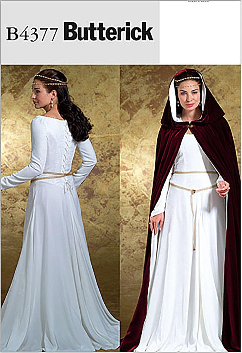 Butterick Patterns B4377 Floor-Length Cape and Princess Seam Dress Sewing Pattern, Size EE (14-20)...