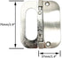 Recessed Type Furniture Wardrobe Drawer Pull Handle Silver Flat Cabinet Flush Ring Pull 2pcs...