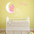 Fairy Wall Decal, I Love You to The Moon and Back, Fairy Wall Sticker for Girl, Kids Bedroom Wall Decals, Nursery Decor(A19) (Soft Pink,White)...