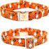 Elegant little tail Halloween Dog Collar, Fall Dog Collar Orange Pumpkin Holiday Pet Dog Collar Dog Bow Collar Pet Durable Adjustable Girl Boy Dog...