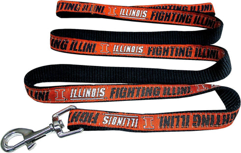 Pets First Collegiate Pet Accessories, Dog Leash, Illinois Fighting Illini, Small...