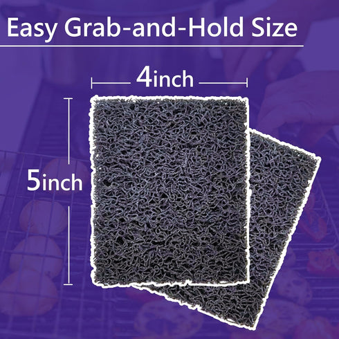 Premium 6 Pack Griddle Cleaning Pads - Heavy Duty 4x5 inch Size for Effortless Grime Removal - Professional Grade Scrubbers for Metal Grills, Spar...