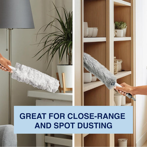 Bona High Performance Dusting System - 1 Compact Handle, 5 Disposable Dusters, & 1 Reusable Duster - Compact Dusting Kit Removes Dust & Pet Hair...