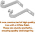 4 Pack Ceiling Curtain Rod Bracket Heavy Duty Single Curtain Rod Holders for 1 Inch Drapery Holder for Living Room Bedroom White...