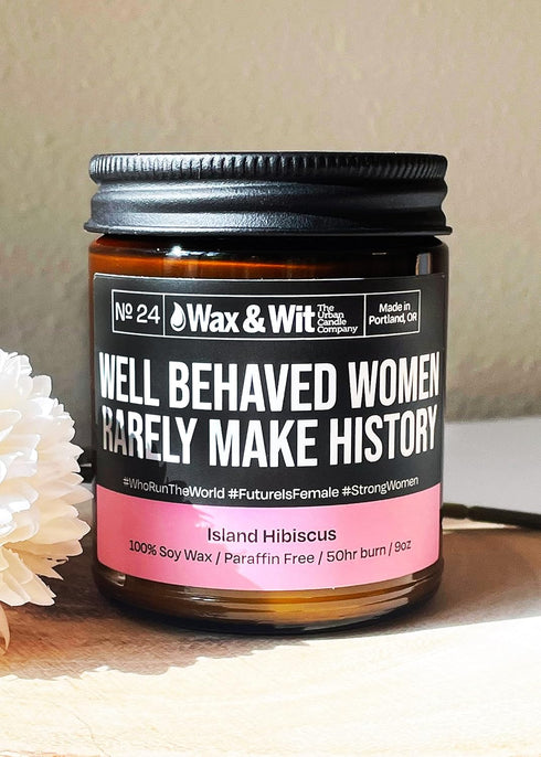 Wax & Wit Funny Soy Candle Gift for Women - Humorous, Aromatherapy Soy Wax Candle, Ideal for Housewarming, Coworker, Birthday – Island Hibiscus - ...