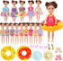 Mini 5.3 inch Doll Clothes and Accessories 6 Beach Swimsuits 3 Dresses with 2 Swimming Rings 2 Drinks 2 Hats 2 Glasses 2 Shoes...