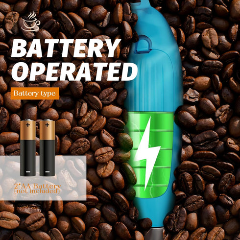 Magnetic Base Milk Frother Wand with Stand Battery Operated (not incl.) Handheld Electric Matcha Whisk Drink Mixer for Coffee, Latte, Hot Chocolat...