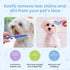 Dog Face Comb, Flea Comb for Dogs, Fine Tooth Tear Stain Remover Metal Comb, Removes Crust, Mucus, and Stains, Face Brush for Poodles & Other Bree...