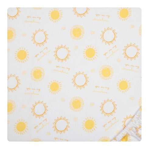 Sammy & Lou Butterfly Sunshine 2-Pack Microfiber Fitted Crib Sheet Set, Fits Standard Crib Mattress 28 in x 52 in; Fully Elasticized,...