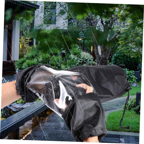 Rain Cover Black Rain Jacket Digital Camera DSLR Camera Camera Rain Cover Camera Rain Sleeve DSLR Mirrorless Raincover Camera Protector Rain Cover...