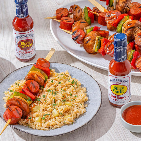 Sweet Baby Ray’s Spicy Garlic Hot Sauce 5 Fl Oz (Pack of 2)...