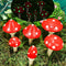Juegoal Set of 6 Fairy Garden Miniature Mushrooms Statues, Glow in Dark Mini Red Mushroom Resin Figurines, Outdoor Garden Yard Art Accessories, Fl...