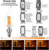 LiteHistory E12 led Bulb Dimmable 6W Equal 60 Watt LED Light Bulbs 2700K AC120V led Edison Bulb CA10 CA11 led Candelabra Bulb for Chandelier Light...