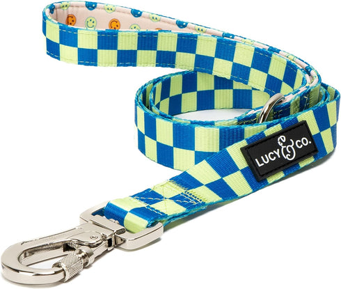 Lucy & Co. Designer Dog Leash - Pet Accessories - Thick Dog Leash - Padded Handle for Comfort - Purple with Green Floral - 5 Foot (Lime Green Blue...