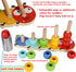 TOWO Wooden Stacking Rings Baby –Lovely Caterpillar Counting Game - Colour Sorting Puzzle - 5 Pegs Ring Stacker - Counting Rings Early Learning Wo...