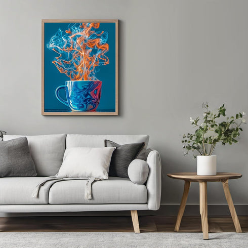 Posterizer 1 pcs-abstract colorful poster-warm beverage-coffee mug -4-Kitchen & Bar Art-Abstract & Modern Art- Art for Cafe, Restaurant, Coffee Ba...