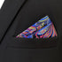 S&W SHLAX&WING Multicolored Fuchsia Pink Blue Matching Pocket Square Only...