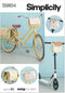 Simplicity Easy Bicycle Baskets, Bags and Panniers Sewing Pattern Kit, Design Code S9804, One Size, Multicolor...