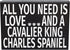 JennyGems All You Need Is Love and a Cavalier King Charles - Wooden Dog Lover Gift Sign - Christmas Gift for Cavalier Owners - Rustic Shelf Decor ...