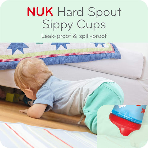 NUK Sesame Street Hard Spout Cup, 10 Oz, 2 Pack – BPA Free, Spill Proof Sippy Cup...
