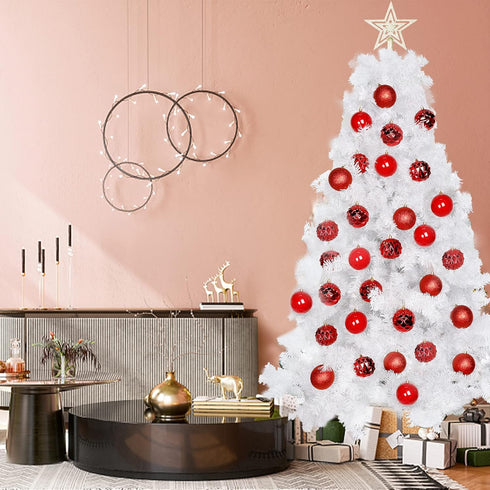 Lulu Home Christmas Ball Ornaments, 20 Ct 3.15" Pre-Strung Hanging Ornament Decorations, Xmas Shatterproof Plastic Balls for Holiday Party Wreath ...