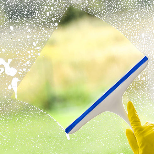 2 Pcs Shower Squeegee for Shower Glass Doors,Car Window Windshield Mirror Tile Cleaner Cleaning Wiper Squeegees Tool with Hook, Window Cleaning Sh...