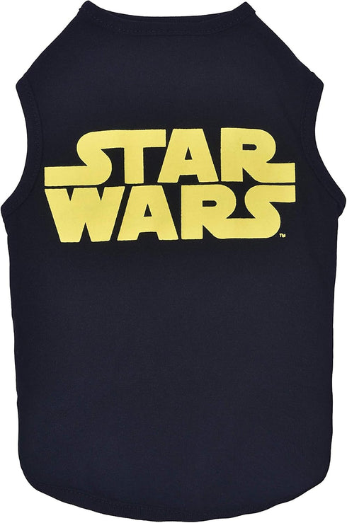 Star Wars for Pets Black & Yellow Logo Dog Tank | Star Wars Dog Shirt for Large Dogs | Size X-Large for Large Size Dog Breeds | Adorable Dog Cloth...