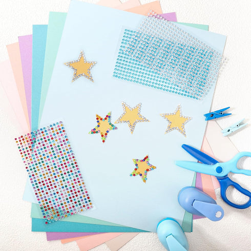 Gartful 3mm Gem Stickers, 5400PCS Rhinestone Stickers for Crafts, 12 Embellishment Rhinestone Sheets Self Adhesive Jewel Crystal Gem Stickers for ...