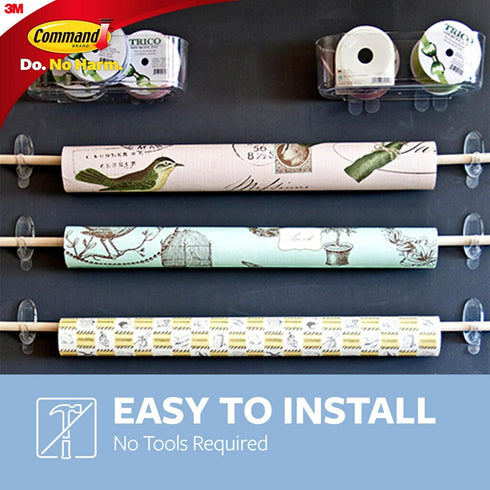 Command 6-packages of Large Hook, Decorate Damage-Free, Holds 4 lbs (17093CLRES)...