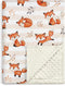 SANDJEST Fox Baby Blankets for Girl Boy - 30 x 40 Minky Blanket with Double Layer Dotted Backing for Infant Nursery Newborn Toddler...