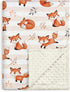 SANDJEST Fox Baby Blankets for Girl Boy - 30 x 40 Minky Blanket with Double Layer Dotted Backing for Infant Nursery Newborn Toddler...