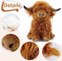 Scottish Highland Cow Plush, Cute Realistic Cow Stuffed Animals Soft Farm Plushie Toy, Highland Cow Accompany Plush Toy Birthday Gifts for Kids Ad...