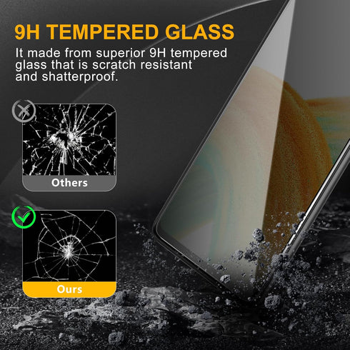 3 Pack Privacy Screen Protector for Samsung Galaxy A33 With 3 Pack Camera Lens Protector, Anti Spy Tempered Glass 9H Hardness, Black Protector Ant...