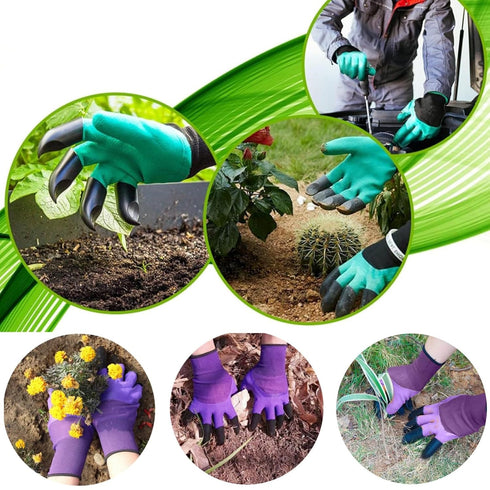 Garden Gloves with Claws, Breathable Gardening Work Gloves for Digging, Claw Gardening Gloves for Planting, Anti-Puncture Garden Gloves Best Gifts...