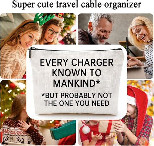Travel Cable Organizer Pouch Electronic Accessories Carry Case Portable Waterproof Storage Bag, Gift for Gadget Lovers or Frequent Flyers, Christm...