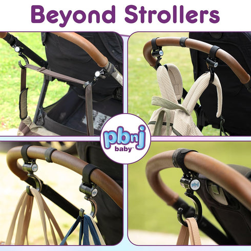 Stroller Hooks 2 Pack Organizer Clip Travel Purse Shopping Diaper Bags...