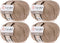 4 Skeins YarnArt Jeans 55% Cotton 45% Acrylic Yarn Blend Thread Crochet Hand Knitting Art Lot of 4skn 200 gr 696 yds (48-Beige)...