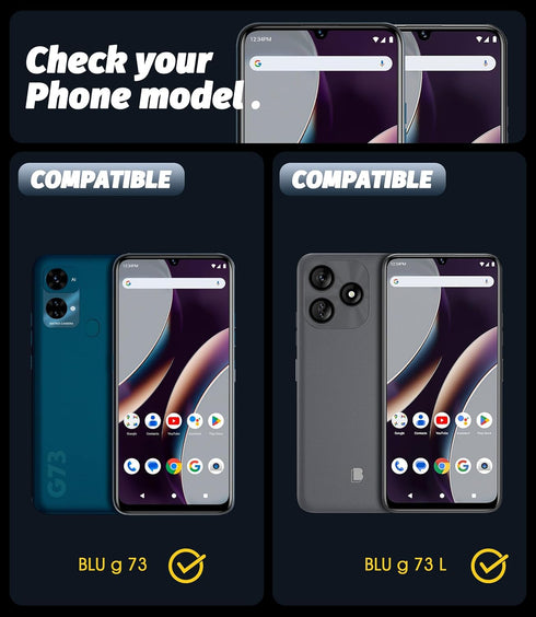 Orzero (3 Pack) Tempered Glass Screen Protector Compatible for BLU G73 / BLU G73L, Protector De Pantalla 2.5D Arc Edges 9 Hardness High Definition...