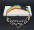 Martingale Collar for Dogs,Adjustable Nylon Collars with Quick Release Buckle,Multicolor Stripe,Stainless Steel Chain NO Pull Training Collars for...