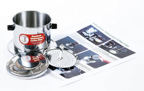 Vietnamese Drip Coffee Maker Filter. Single Cup Serve. Inox. 6 oz Small Stainless Steel...