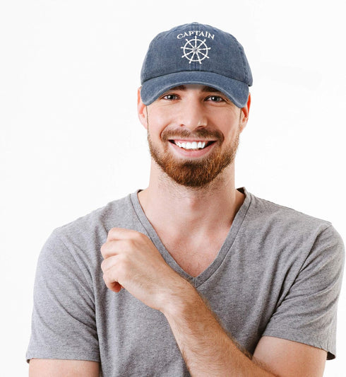 DALIX Captain Hat Sailing Baseball Cap Navy Gift Boating Men Women Vintage...