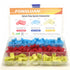 100pcs Nylon Flag Spade Female Insulated Terminals 24-10 Gauge Quick Disconnects Electrical Crimp Terminals Connector Assortment Set...