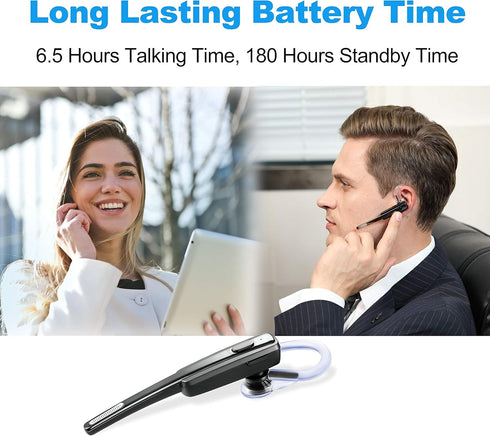 COMEXION Bluetooth Headset, Wireless Business Earpiece V4.1 Lightweight Noisy Suppression Bluetooth Earphone with Microphone for Phone/Laptop/Car ...