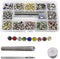 360 Sets 7mm Rhinestone Leather Rivets Kit Rapid Leathercraft Crystal Tubular Metal Studs with 3 Tools for Handmade DIY Decoration Accecssories...