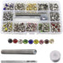 360 Sets 7mm Rhinestone Leather Rivets Kit Rapid Leathercraft Crystal Tubular Metal Studs with 3 Tools for Handmade DIY Decoration Accecssories...