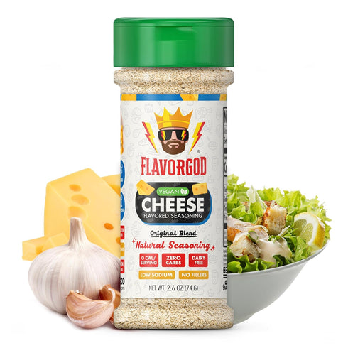 Cheese Flavored Seasoning Mix by FlavorGod - Premium All Natural & Healthy Spice Blend for Chicken, Vegetables, Salad, Pizza, Tacos, & Pasta - Kos...