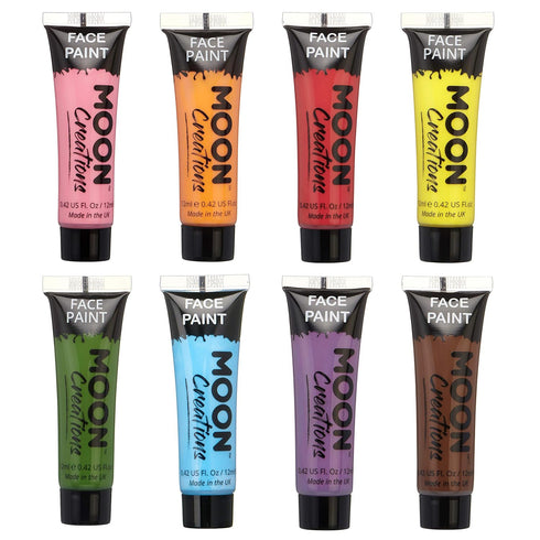 Face & Body Paint Set of 8 by Moon Creations - 0.40fl oz...