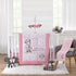Disney Minnie Mouse Lovely Little Lady Pink and White Minnie Icon and Polka Dot Fitted Crib Sheet...