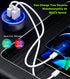 BRCOVAN Car Charger, Dual QC3.0 Port USB Car Phone Charger Adapter, 36W 3A Fast Charge with Touch Switch & Blue LED...